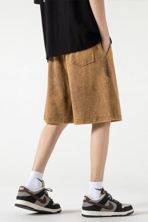 Style Core Aesthetics, New Style Trends - Soft Boy Drawstring Waist Sweatshort