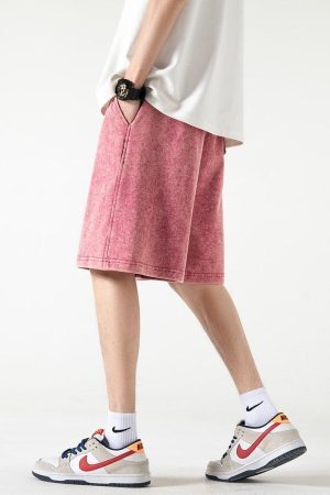 Style Core Aesthetics, New Style Trends - Soft Boy Drawstring Waist Sweatshort