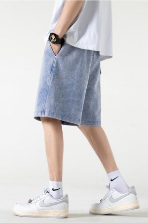 Style Core Aesthetics, New Style Trends - Soft Boy Drawstring Waist Sweatshort