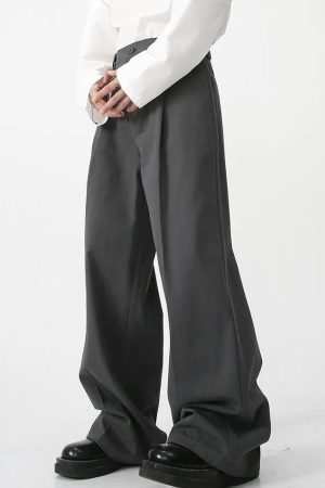 Style Core Aesthetics, New Style Trends - Soft Boy High Waist Baggy Pants