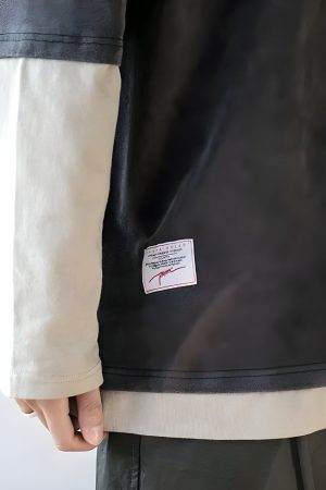 Style Core Aesthetics, New Style Trends - Soft Boy Layered Sleeve Sweatshirt