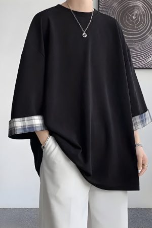 Style Core Aesthetics, New Style Trends - Soft Boy Oversize Detailed Tee