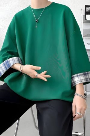 Style Core Aesthetics, New Style Trends - Soft Boy Oversize Detailed Tee