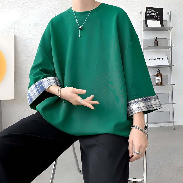 Style Core Aesthetics, New Style Trends - Soft Boy Oversize Detailed Tee Style Core Aesthetics, New Style Trends - Soft Boy Oversize Detailed Tee