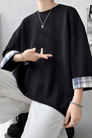Style Core Aesthetics, New Style Trends - Soft Boy Oversize Detailed Tee