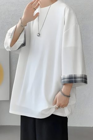 Style Core Aesthetics, New Style Trends - Soft Boy Oversize Detailed Tee