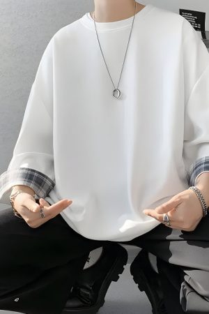 Style Core Aesthetics, New Style Trends - Soft Boy Oversize Detailed Tee