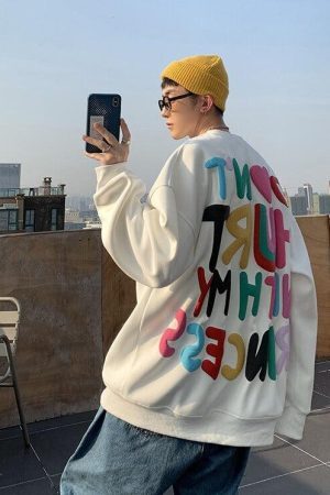 Style Core Aesthetics, New Style Trends - Soft Boy Printed Sweatshirt