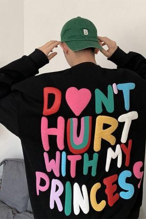 Style Core Aesthetics, New Style Trends - Soft Boy Printed Sweatshirt