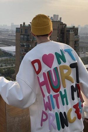 Style Core Aesthetics, New Style Trends - Soft Boy Printed Sweatshirt