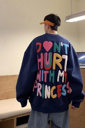 Style Core Aesthetics, New Style Trends - Soft Boy Printed Sweatshirt