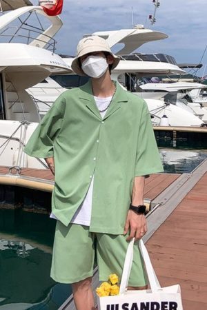 Style Core Aesthetics, New Style Trends - Soft Boy Shirt and Shorts Two Piece Set