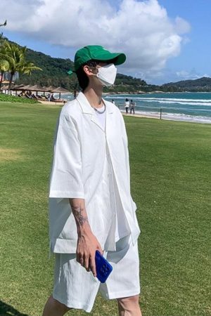 Style Core Aesthetics, New Style Trends - Soft Boy Shirt and Shorts Two Piece Set