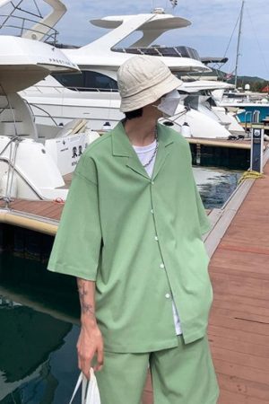 Style Core Aesthetics, New Style Trends - Soft Boy Shirt and Shorts Two Piece Set