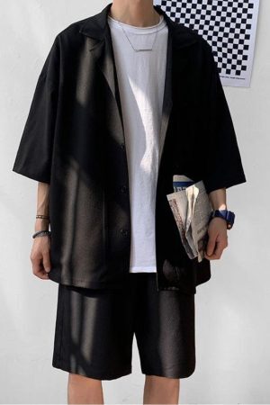 Style Core Aesthetics, New Style Trends - Soft Boy Shirt and Shorts Two Piece Set