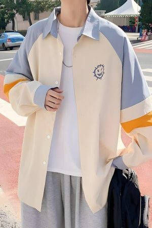 Style Core Aesthetics, New Style Trends - Soft Boy Smiley Pastel Shirt