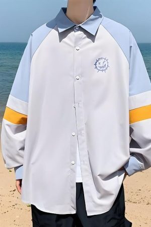 Style Core Aesthetics, New Style Trends - Soft Boy Smiley Pastel Shirt