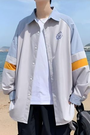 Style Core Aesthetics, New Style Trends - Soft Boy Smiley Pastel Shirt