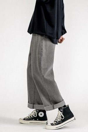 Style Core Aesthetics, New Style Trends - Soft Boy Washed Baggy Jeans