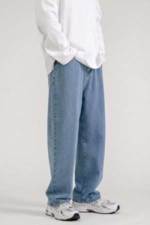 Style Core Aesthetics, New Style Trends - Soft Boy Washed Baggy Jeans