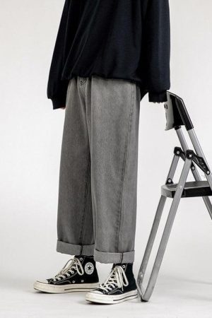 Style Core Aesthetics, New Style Trends - Soft Boy Washed Baggy Jeans