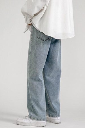 Style Core Aesthetics, New Style Trends - Soft Boy Washed Baggy Jeans