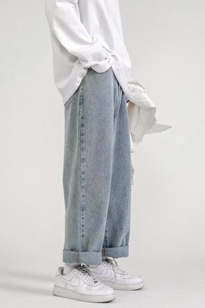 Style Core Aesthetics, New Style Trends - Soft Boy Washed Baggy Jeans