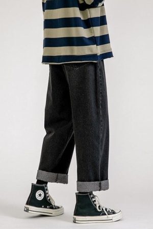 Style Core Aesthetics, New Style Trends - Soft Boy Washed Baggy Jeans