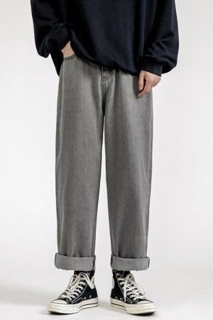 Style Core Aesthetics, New Style Trends - Soft Boy Washed Baggy Jeans