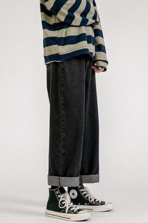 Style Core Aesthetics, New Style Trends - Soft Boy Washed Baggy Jeans