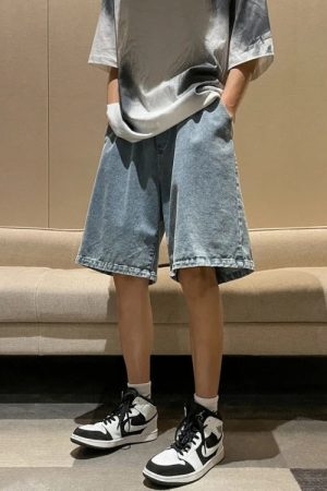 Style Core Aesthetics, New Style Trends - Soft Boy Wide Leg Wash Shorts