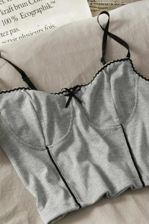 Style Core Aesthetics, New Style Trends - Soft Girl Bow Corduroy Top