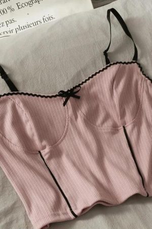 Style Core Aesthetics, New Style Trends - Soft Girl Bow Corduroy Top