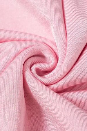 Style Core Aesthetics, New Style Trends - Soft Girl Candy Pink Metallic Top