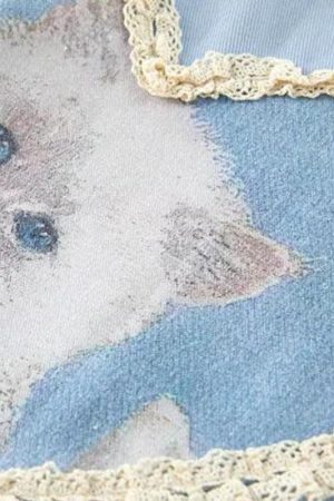 Style Core Aesthetics, New Style Trends - Soft Girl Cat Heart Mini Skirt