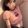 Style Core Aesthetics, New Style Trends - Soft Girl Cherry Fluffy Crop Top