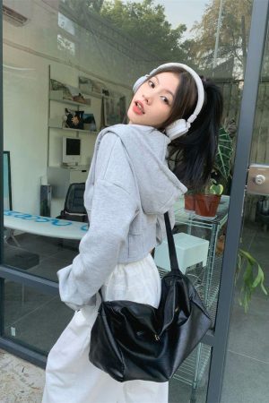 Style Core Aesthetics, New Style Trends - Soft Girl Cropped Hoodie