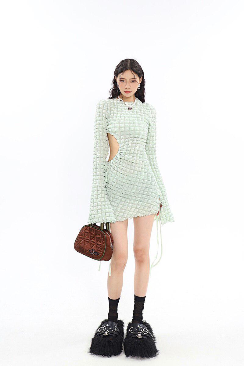 Style Core Aesthetics, New Style Trends - Soft Girl Cut Out Mini Dress