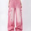 Style Core Aesthetics, New Style Trends - Soft Girl Distressed Cargo Jeans