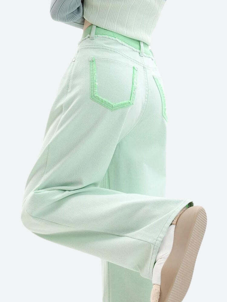 Style Core Aesthetics, New Style Trends - Soft Girl Distressed Straight Leg Pants Style Core Aesthetics, New Style Trends - Soft Girl Distressed Straight Leg Pants