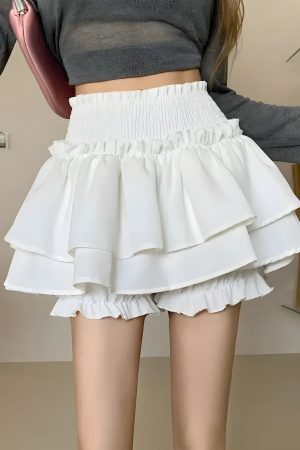 Style Core Aesthetics, New Style Trends - Soft Girl Layered Mini Skort