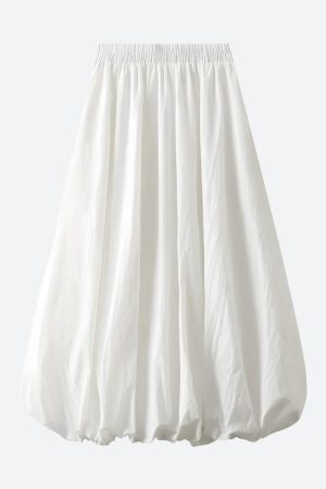 Style Core Aesthetics, New Style Trends - Soft Girl Pastel Bubble Midi Skirt