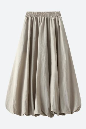 Style Core Aesthetics, New Style Trends - Soft Girl Pastel Bubble Midi Skirt