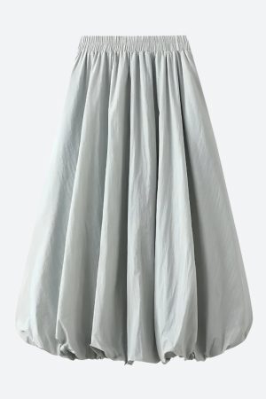 Style Core Aesthetics, New Style Trends - Soft Girl Pastel Bubble Midi Skirt
