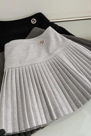 Style Core Aesthetics, New Style Trends - Soft Girl Pleated High Rise Mini Skort