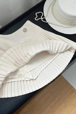 Style Core Aesthetics, New Style Trends - Soft Girl Pleated High Rise Mini Skort