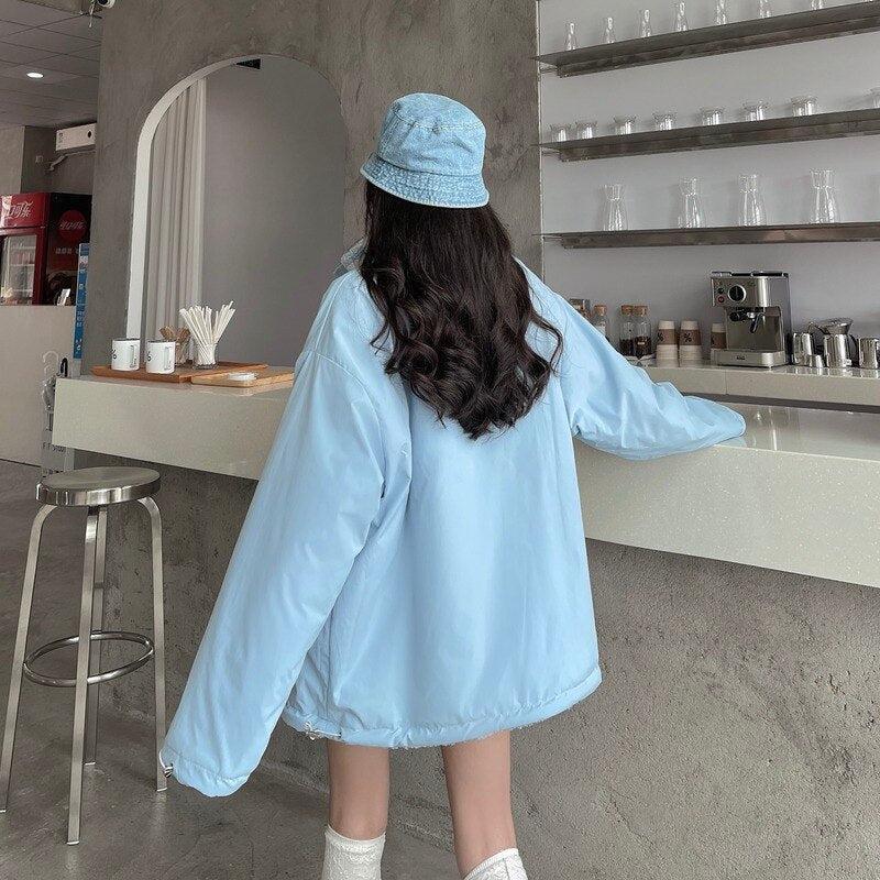 Style Core Aesthetics, New Style Trends - Soft Girl Reversible Checkered Jacket Style Core Aesthetics, New Style Trends - Soft Girl Reversible Checkered Jacket