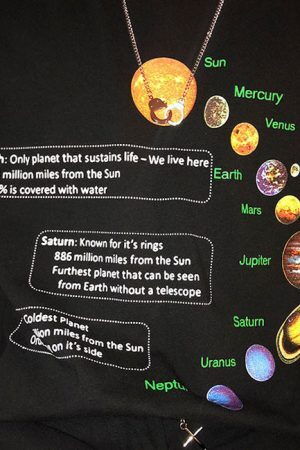 Style Core Aesthetics, New Style Trends - Solar System Oversized Tee