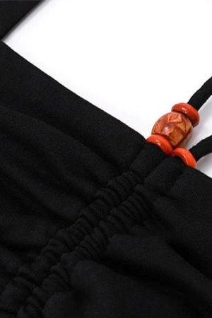 Style Core Aesthetics, New Style Trends - Solid Color Pleated Halter Tank Top