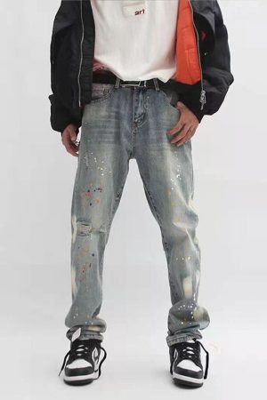Style Core Aesthetics, New Style Trends - 'Splat' Jeans